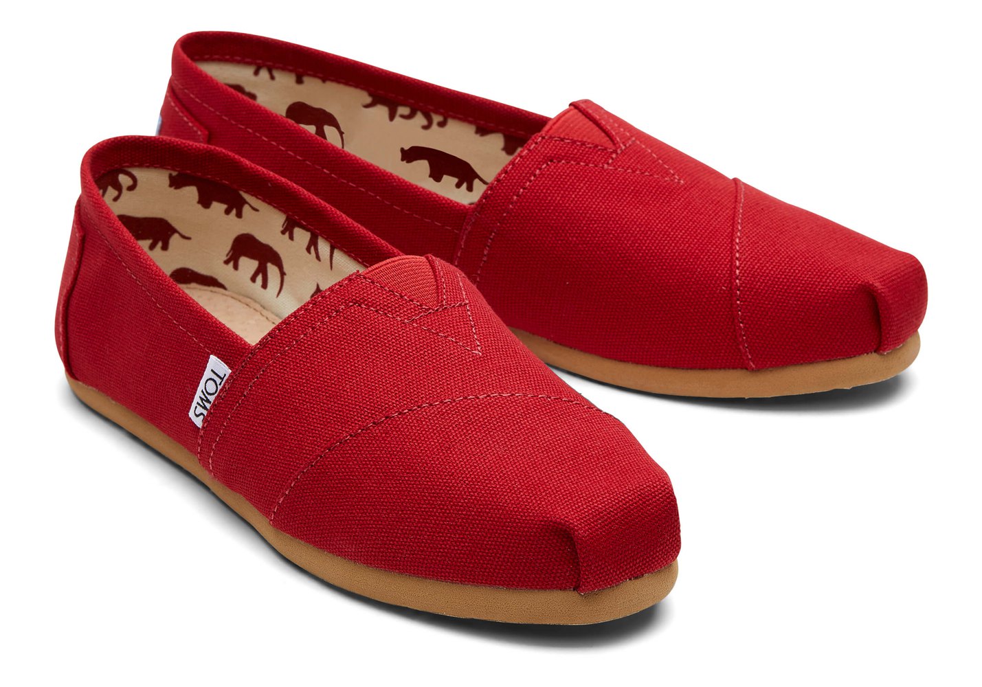 Toms Espadryle Damskie Czerwone - Alpargata Płócienne - 24ESMNKBL